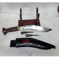 [10 Inch], [khukuri], Gurkha Knife - [sirupate] With Leather Cover And Stand, Nepali Machete