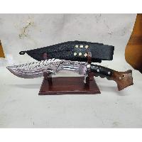 [10 Inch], [khukuri], Gurkha Knife With Leather Cover And Stand, Nepali Machete, [double Dragon Design]