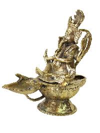 Traditional Oil Lamp, [sukunda], [sand Casting]
