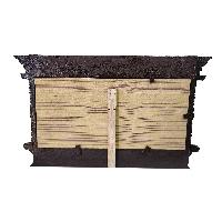 Traditional Newari Wooden [hand Carved Windows Design Photo Frame Or Window Decoration, Natural Wood], Three Window