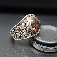 Designer Silver Jewellery [bangle Or Bracelet] With [smoky Topaz Stone]