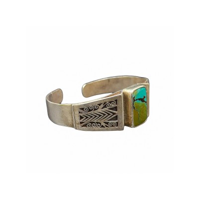 Designer Silver Jewellery [bangle Or Bracelet] With [turquoise Stone]