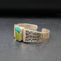 Designer Silver Jewellery [bangle Or Bracelet] With [turquoise Stone]