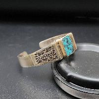 Designer Silver Jewellery [bangle Or Bracelet] With [turquoise Stone]