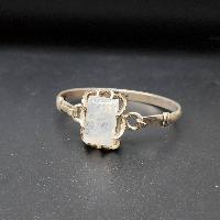 Designer Silver Jewellery [bangle Or Bracelet] With [rainbow Moonstone]