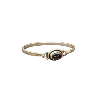 Designer Silver Jewellery [bangle Or Bracelet] With [garnet Stone]