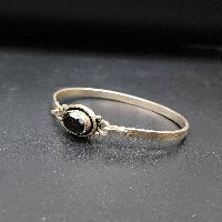 Designer Silver Jewellery [bangle Or Bracelet] With [garnet Stone]
