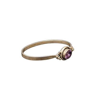 Designer Silver Jewellery [bangle Or Bracelet] With [amethyst Stone]