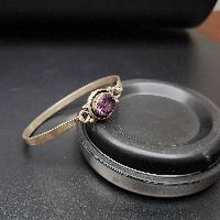 Designer Silver Jewellery [bangle Or Bracelet] With [amethyst Stone]