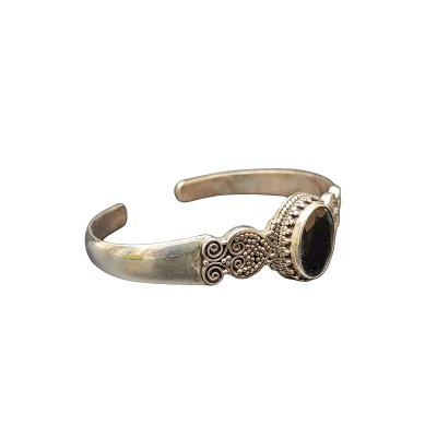 Designer Silver Jewellery [bangle Or Bracelet] With [garnet Stone]