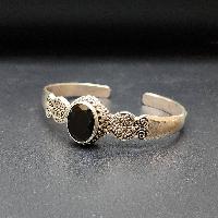 Designer Silver Jewellery [bangle Or Bracelet] With [garnet Stone]