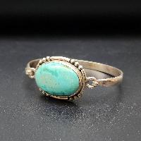Designer Silver Jewellery [bangle Or Bracelet] With [turquoise Stone]