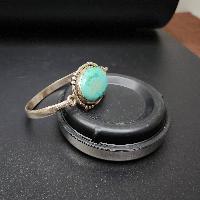 Designer Silver Jewellery [bangle Or Bracelet] With [turquoise Stone]