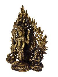 Buddhist Statue Of Vishnu With Lakshmi And Ganesh, [antique Finishing]