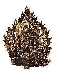 Buddhist Statue Of Standing Green Tara With Manjushri And Chenrezig, [antique Finishing]