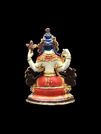 Buddhist Miniature Statue Of Chenrezig, [high Quality], [traditional Color Finishing]
