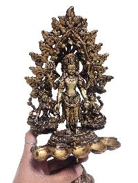 [unique], Statue Of Panas, Oil Lamp, Sukunda, Panas, [antique Finishing]
