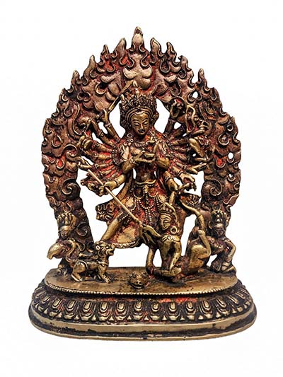 Durga, Bhagawati, [unique], Buddhist Handmade Statue Of Kali, [antique Finishing]