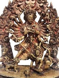 Durga, Bhagawati, [unique], Buddhist Handmade Statue Of Kali, [antique Finishing]