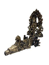 Traditional Dhunge Dhara [stone Water Tap], With Bishnu, [antique Finishing]