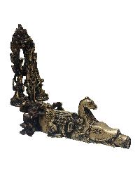 Traditional Dhunge Dhara [stone Water Tap], With Bishnu, [antique Finishing]