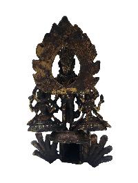 Traditional Dhunge Dhara [stone Water Tap], With Bishnu, [antique Finishing]