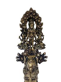 Traditional Dhunge Dhara [stone Water Tap], With Bishnu, [antique Finishing]