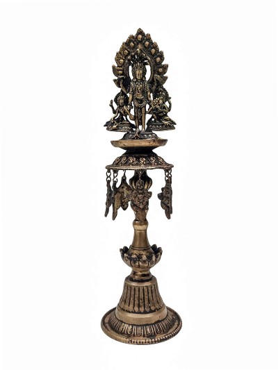 [unique], Statue Of Panas, Oil Lamp, Sukunda, Panas, [antique Finishing]