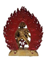 [best Price], Buddhist Handmade Statue Of Chakrasamvara, [face Painted, Gold Plated], [last Piece]