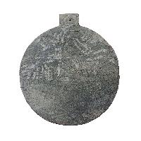 Mandala With Double Dorje Carved In Stone, [slate]