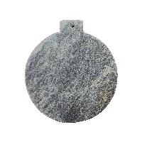 Buddha Plaque With Buddha Eye Carved In Stone, [slate], [painted]