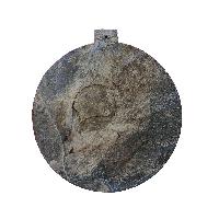 Mandala With Ashtamangala Carved In Stone, [slate]