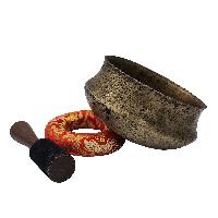 Buddhist Hand Beaten Singing Bowl, [antique], [select Accessories]