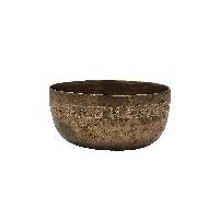 Singing Bowl Thadobati, Buddhist Hand Beaten Bowls, Hand Carved, Antique, [select Accessories]
