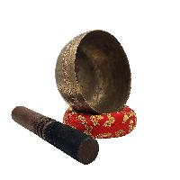 Singing Bowl Thadobati, Buddhist Hand Beaten Bowls, Hand Carved, Antique, [select Accessories]