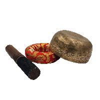 Singing Bowl Thadobati, Buddhist Hand Beaten Bowls, Hand Carved, Antique, [select Accessories]