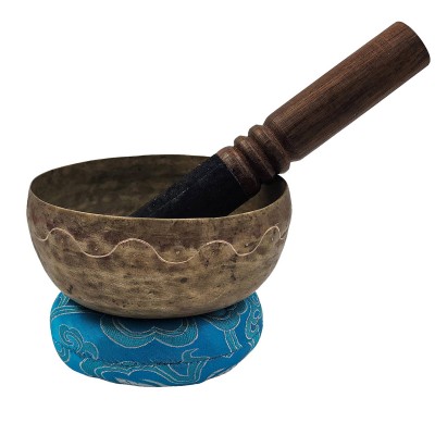 Singing Bowl Thadobati, Buddhist Hand Beaten Bowls, Hand Carved, Antique, [select Accessories]