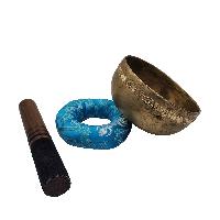Buddhist Hand Beaten [thadobati,] Singing Bowl, Hand Carved, Antique, [select Accessories]