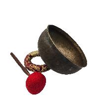 [super Quality], Buddhist Hand Beaten [ultabati] Singing Bowl, Real Antique, [rare Find], [select Accessories]