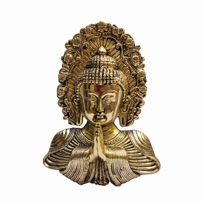 Buddha Metal Mask, Buddhist Handmade Ritual Mask, Glossy Finishing