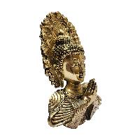 Buddha Metal Mask, Buddhist Handmade Ritual Mask, Glossy Finishing