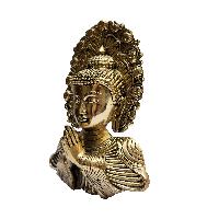 Buddha Metal Mask, Buddhist Handmade Ritual Mask, Glossy Finishing
