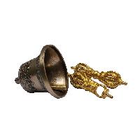 [dehradun] Bell And Dorje [vajra], Bronze, [high Quality], Antique Finishing