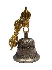 [dehradun] Bell And Dorje [vajra], Bronze, [high Quality], Antique Finishing