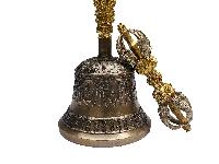 [dehradun] Bell And Dorje [vajra], Bronze, [high Quality], Antique Finishing