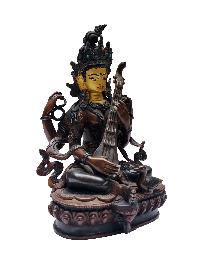 [old Stock], Saraswati Statue, A Nepali Handmade Statue, Face Painted, [old Stock]