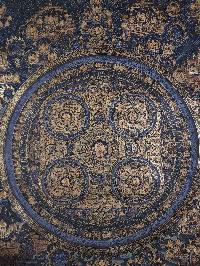 [old Stock], Mandala Thangka, Buddhist Handmade Thangka, Hand Painted, Antique, Real Gold
