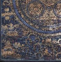 [old Stock], Mandala Thangka, Buddhist Handmade Thangka, Hand Painted, Antique, Real Gold