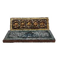 Book Cover With Pancha Buddha Design, Buddhist Old Tibetan Cover