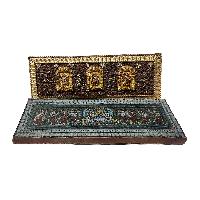 Book Cover With Pancha Buddha Design, Buddhist Old Tibetan Cover
